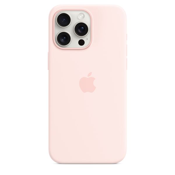 Оригінальний силіконовий чохол Apple iPhone 15 Pro Max Silicone Case з MagSafe - Light Pink (MT1U3) MT1U3 фото