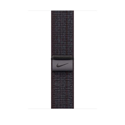 Оригінальний ремінець Apple Watch Nike Sport Loop 49/45/44/42 mm Black/Blue (MUJX3) MUJX3 фото