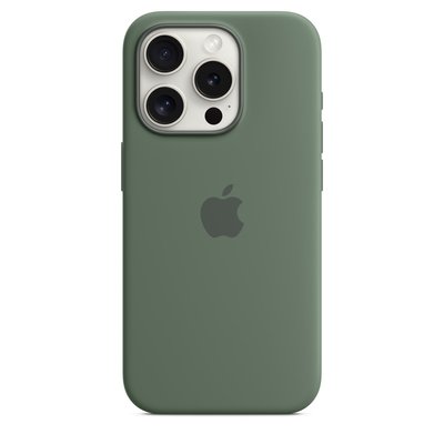 Оригинальный силиконовый чехол Apple iPhone 15 Pro Silicone Case с MagSafe - Cypress (MT1J3) MT1J3 фото