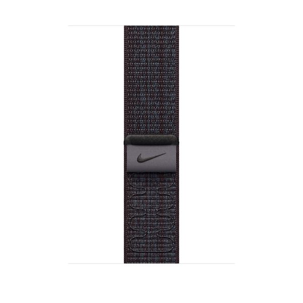 Оригинальный ремешок Apple Watch Nike Sport Loop 49/45/44/42 mm Black/Blue (MUJX3) MUJX3 фото