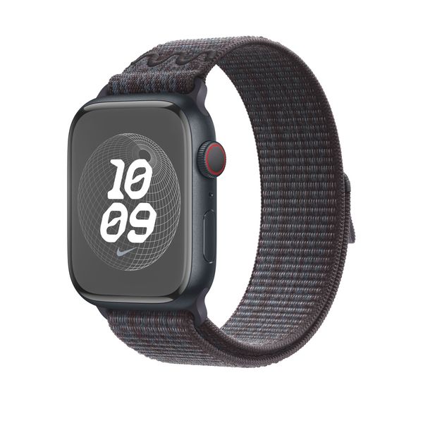 Оригинальный ремешок Apple Watch Nike Sport Loop 49/45/44/42 mm Black/Blue (MUJX3) MUJX3 фото