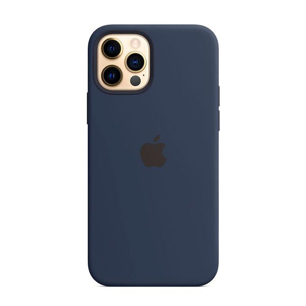 Оригінальний силіконовий чохол Apple iPhone 12 | 12 Pro Silicone Case з MagSafe - Deep Navy (MHL43) MHL43 фото