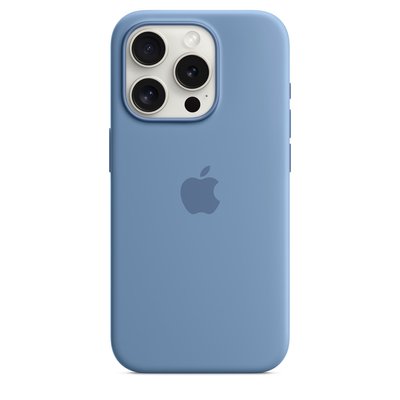 Оригинальный силиконовый чехол Apple iPhone 15 Pro Silicone Case с MagSafe - Winter Blue (MT1L3) MT1L3 фото