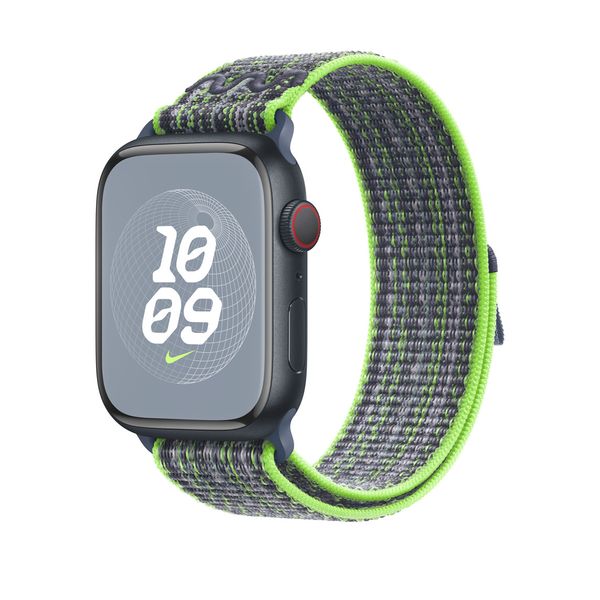 Оригинальный ремешок Apple Watch Nike Sport Loop 49/45/44/42 mm Bright Green/Blue (MTL43) MTL43 фото