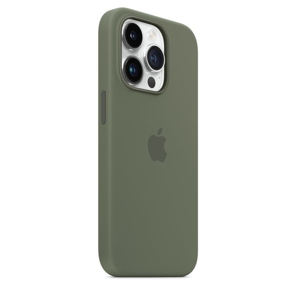 Оригінальний силіконовий чохол Apple iPhone 14 Pro Silicone Case з MagSafe - Olive (MQUH3) MQUH3 фото