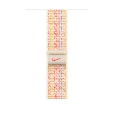 Оригінальний ремінець Apple Watch Nike Sport Loop 49/45/44/42 mm Starlight/Pink (MUJY3) MUJY3 фото