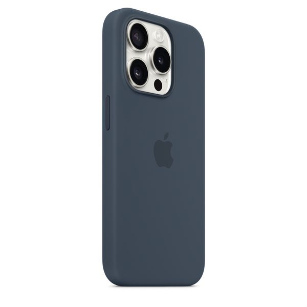 Оригинальный силиконовый чехол Apple iPhone 15 Pro Silicone Case с MagSafe - Storm Blue (MT1D3) MT1D3 фото