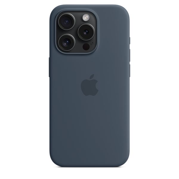 Оригінальний силіконовий чохол Apple iPhone 15 Pro Silicone Case з MagSafe - Storm Blue (MT1D3) MT1D3 фото