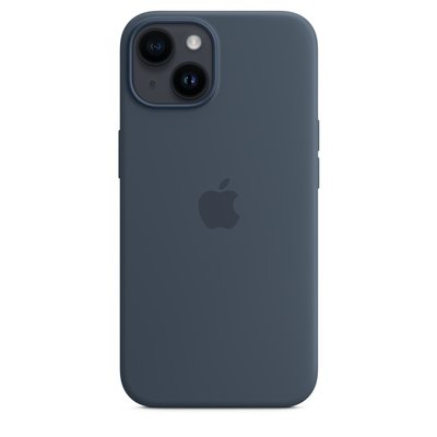 Оригинальный силиконовый чехол Apple iPhone 14 Silicone Case с MagSafe - Storm Blue (MPRV3) MPRV3 фото