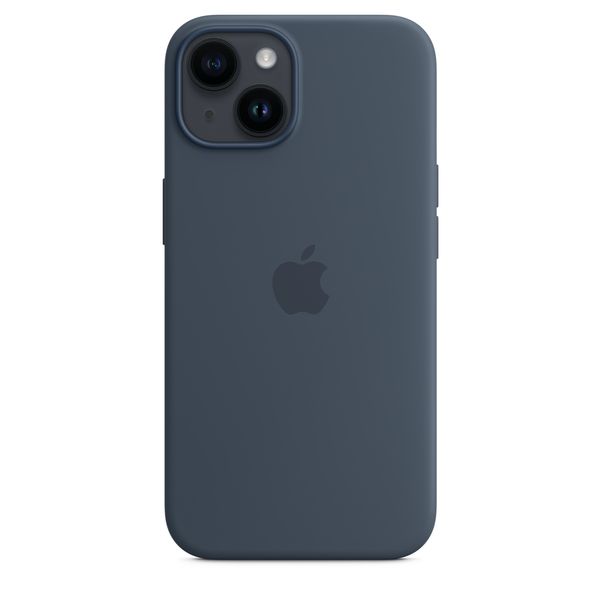 Оригінальний силіконовий чохол Apple iPhone 14 Silicone Case з MagSafe - Storm Blue (MPRV3) MPRV3 фото