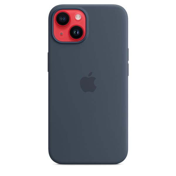 Оригінальний силіконовий чохол Apple iPhone 14 Silicone Case з MagSafe - Storm Blue (MPRV3) MPRV3 фото