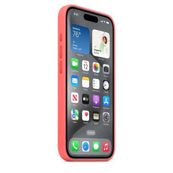 Оригінальний силіконовий чохол Apple iPhone 15 Pro Silicone Case з MagSafe - Guava (MT1G3) MT1G3 фото