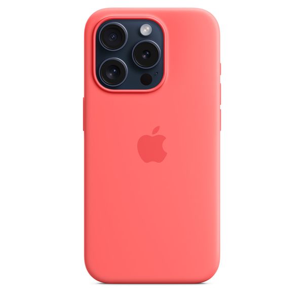 Оригінальний силіконовий чохол Apple iPhone 15 Pro Silicone Case з MagSafe - Guava (MT1G3) MT1G3 фото