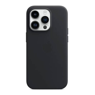 Оригинальный кожаный чехол Apple iPhone 14 Pro Leather Case с MagSafe - Midnight (MPPG3) MPPG3 фото