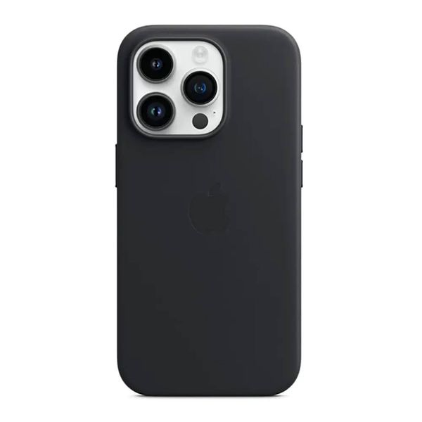 Оригінальний шкіряний чохол Apple iPhone 14 Pro Leather Case з MagSafe - Midnight (MPPG3) MPPG3 фото