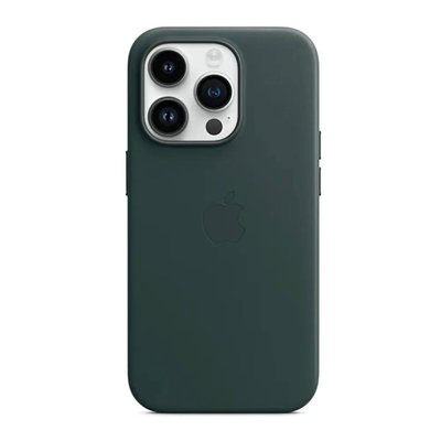 Оригинальный кожаный чехол Apple iPhone 14 Pro Leather Case с MagSafe - Forest Green (MPPH3) MPPH3 фото