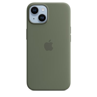 Оригинальный силиконовый чехол Apple iPhone 14 Silicone Case с MagSafe - Olive (MQU83) MQU83 фото