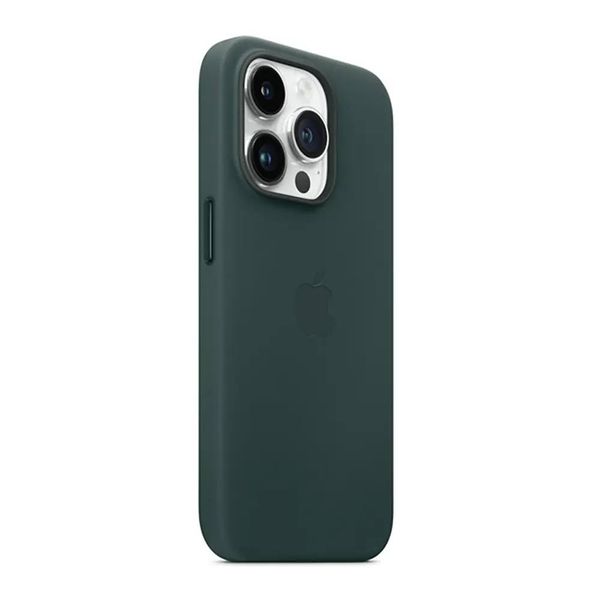 Оригинальный кожаный чехол Apple iPhone 14 Pro Leather Case с MagSafe - Forest Green (MPPH3) MPPH3 фото