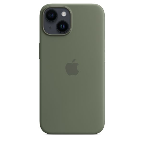 Оригинальный силиконовый чехол Apple iPhone 14 Silicone Case с MagSafe - Olive (MQU83) MQU83 фото