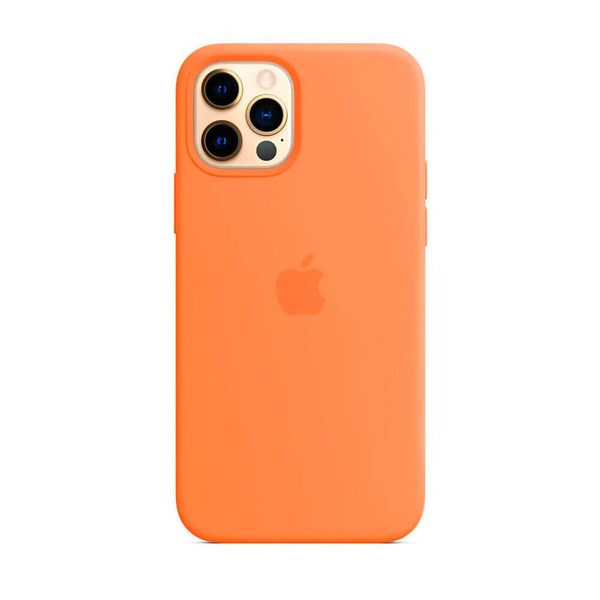 Оригинальный силиконовый чехол Apple iPhone 12 Pro Max Silicone Case с MagSafe - Kumquat (MHL83) MHL83 фото