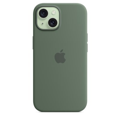 Оригинальный силиконовый чехол Apple iPhone 15 Silicone Case с MagSafe - Cypress (MT0X3) MT0X3 фото