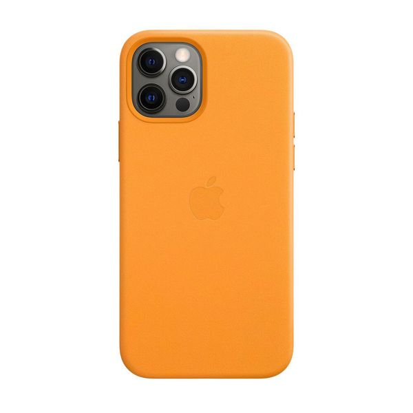 Оригинальный кожаный чехол Apple iPhone 12 Pro Max Leather Case с MagSafe - California Poppy (MHKH3) MHKH3 фото