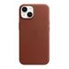 Оригинальный кожаный чехол Apple iPhone 14 Leather Case с MagSafe - Umber (MPP73) MPP73 фото 1