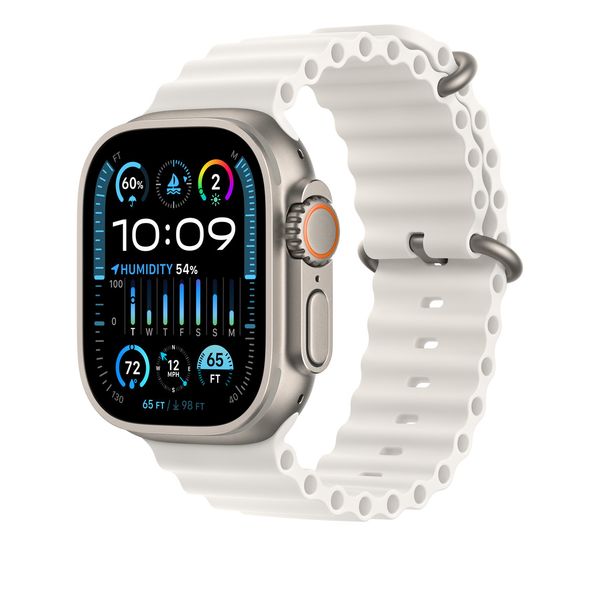 Оригінальний ремінець Apple Watch Ocean Band 49/45/44/42 mm White (MQE93) MQE93 фото