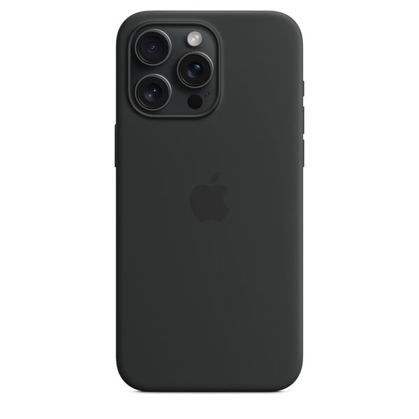 Оригінальний силіконовий чохол Apple iPhone 15 Pro Max Silicone Case з MagSafe - Black (MT1M3) MT1M3 фото