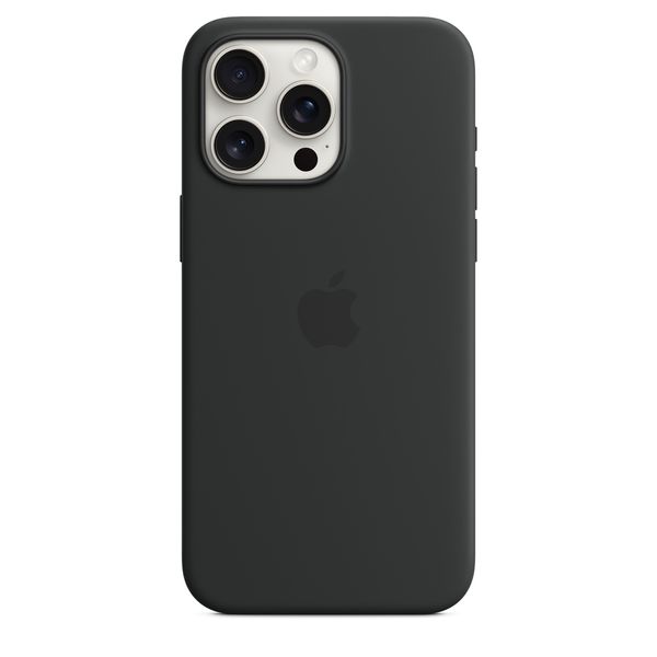 Оригінальний силіконовий чохол Apple iPhone 15 Pro Max Silicone Case з MagSafe - Black (MT1M3) MT1M3 фото