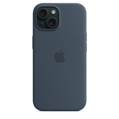 Оригинальный силиконовый чехол Apple iPhone 15 Silicone Case с MagSafe - Storm Blue (MT0N3) MT0N3 фото