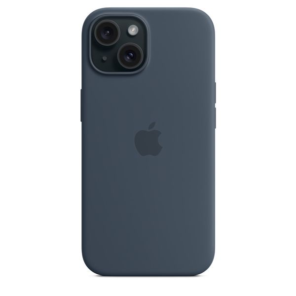 Оригінальний силіконовий чохол Apple iPhone 15 Silicone Case з MagSafe - Storm Blue (MT0N3) MT0N3 фото