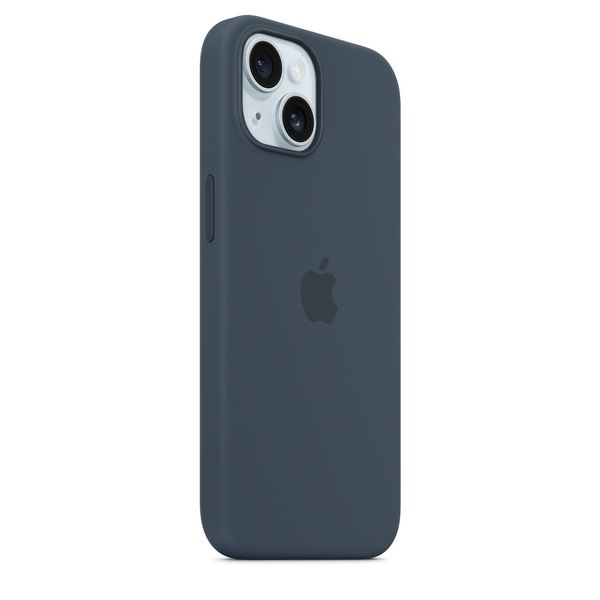 Оригинальный силиконовый чехол Apple iPhone 15 Silicone Case с MagSafe - Storm Blue (MT0N3) MT0N3 фото