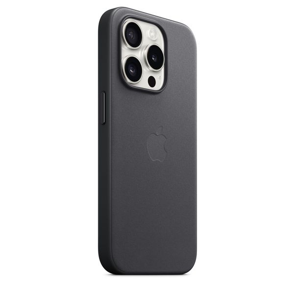 Оригінальний чохол Apple iPhone 15 Pro FineWoven Case з MagSafe - Black (MT4H3) MT4H3 фото