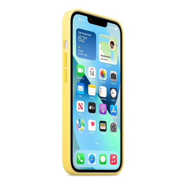 Оригинальный силиконовый чехол Apple iPhone 13 Silicone Case с MagSafe - Lemon Zest (MN623) MN623 фото