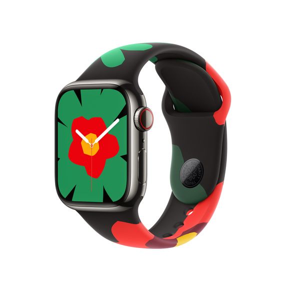 Оригинальный ремешок Apple Watch Sport Band 41/40/38 mm Black Unity - Unity Bloom - S/M (MW4U3) MW4U3 фото