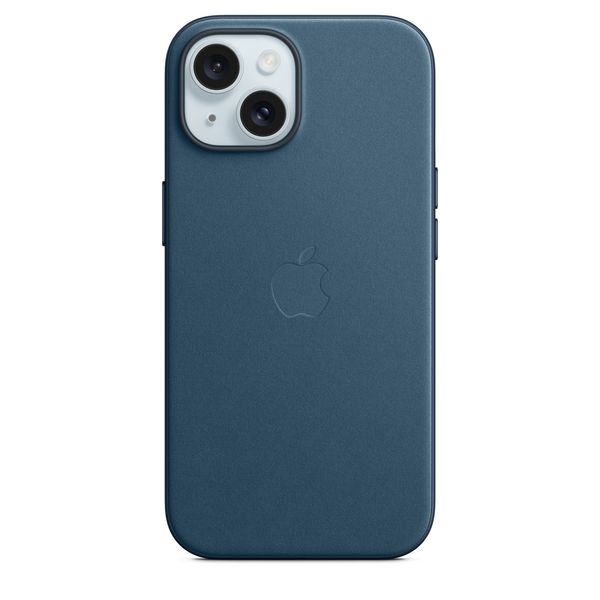 Оригінальний чохол Apple iPhone 15 FineWoven Case з MagSafe - Pacific Blue (MT3G3) MT3G3 фото