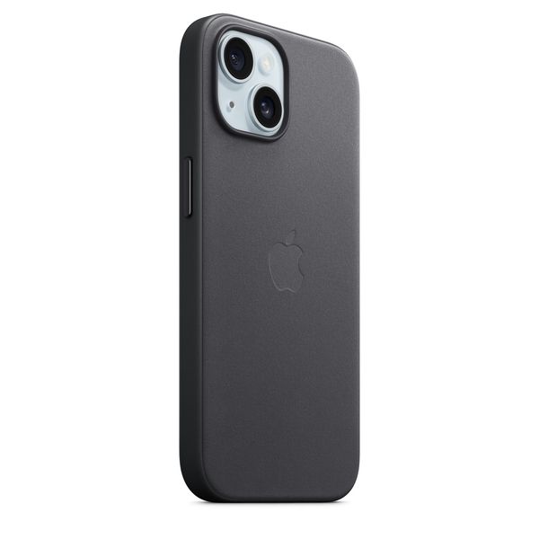 Оригинальный чехол Apple iPhone 15 FineWoven Case с MagSafe - Black (MT393) MT393 фото