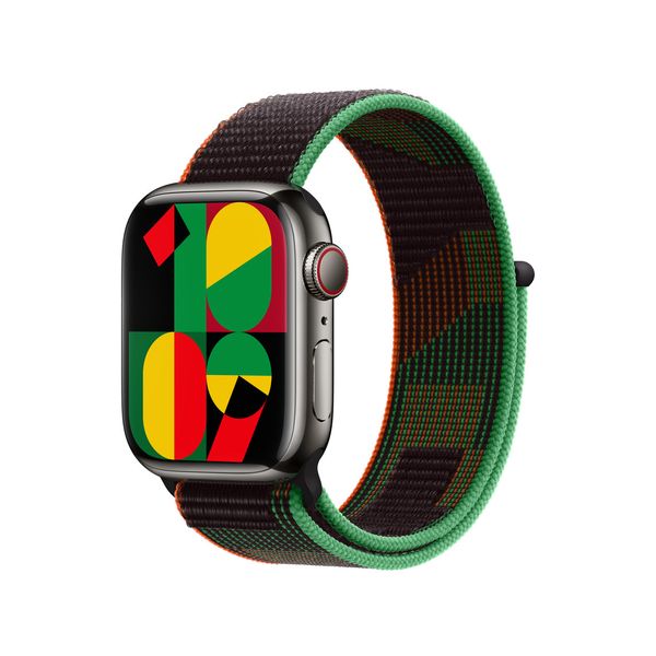 Оригінальний ремінець Apple Watch Sport Loop 41/40/38 mm Black Unity (MUJT3) MUJT3 фото