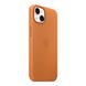 Оригинальный кожаный чехол Apple iPhone 13 Leather Case с MagSafe - Golden Brown (MM103) MM103 фото 2