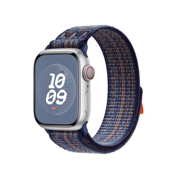 Оригинальный ремешок Apple Watch Nike Sport Loop 41/40/38 mm Game Royal/Orange (MTL23) MTL23 фото