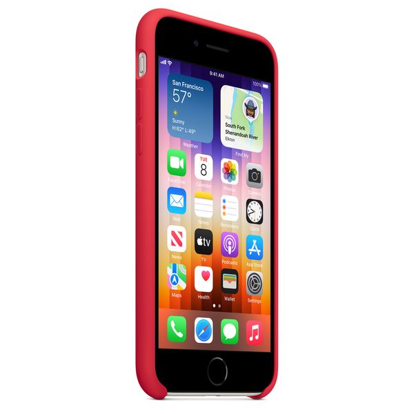 Оригинальный силиконовый чехол Apple iPhone SE (3rd/2nd generation) Silicone Case - Red (MN6H3) MN6H3 фото