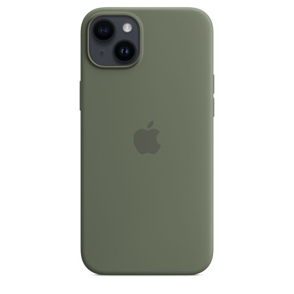 Оригінальний силіконовий чохол Apple iPhone 14 Plus Silicone Case з MagSafe - Olive (MQUD3) MQUD3 фото