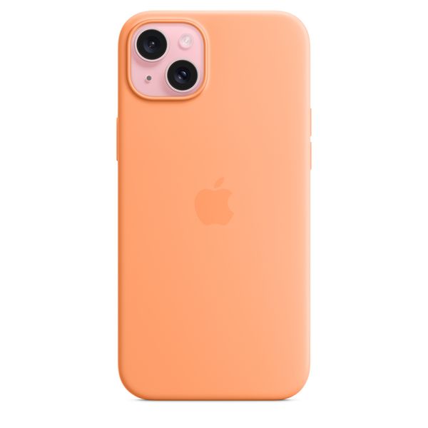 Оригінальний силіконовий чохол Apple iPhone 15 Plus Silicone Case з MagSafe - Orange Sorbet (MT173) MT173 фото