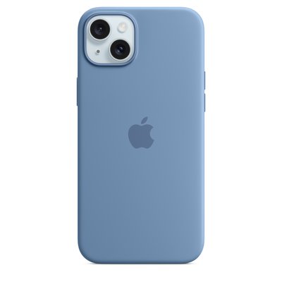 Оригинальный силиконовый чехол Apple iPhone 15 Plus Silicone Case с MagSafe - Winter Blue (MT193) MT193 фото