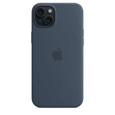 Оригинальный силиконовый чехол Apple iPhone 15 Plus Silicone Case с MagSafe - Storm Blue (MT123) MT123 фото