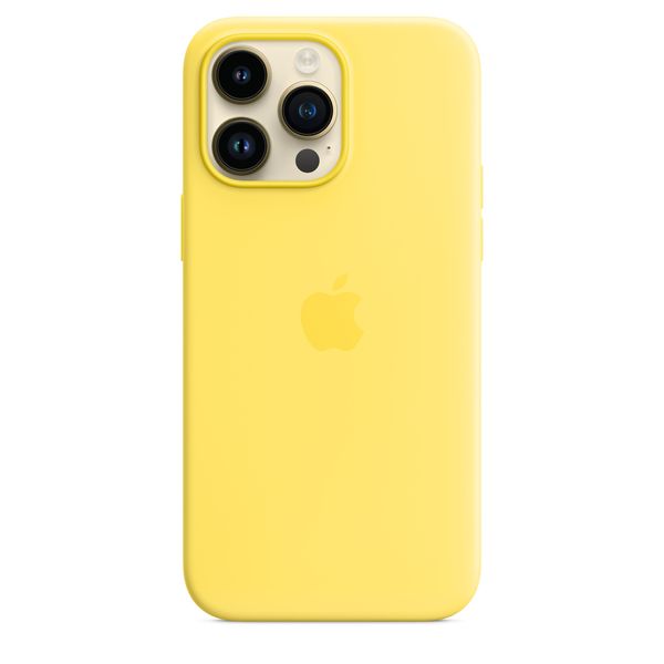 Оригінальний силіконовий чохол Apple iPhone 14 Pro Max Silicone Case з MagSafe - Canary Yellow (MQUL3) MQUL3 фото