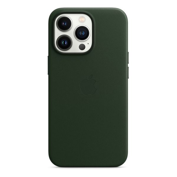 Оригінальний шкіряний чохол Apple iPhone 13 Pro Leather Case з MagSafe - Sequoia Green (MM1G3) MM1G3 фото