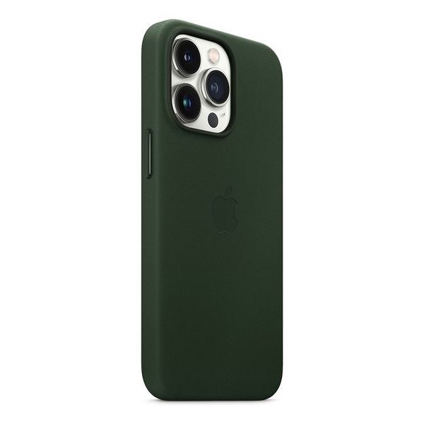 Оригинальный кожаный чехол Apple iPhone 13 Pro Leather Case с MagSafe - Sequoia Green (MM1G3) MM1G3 фото