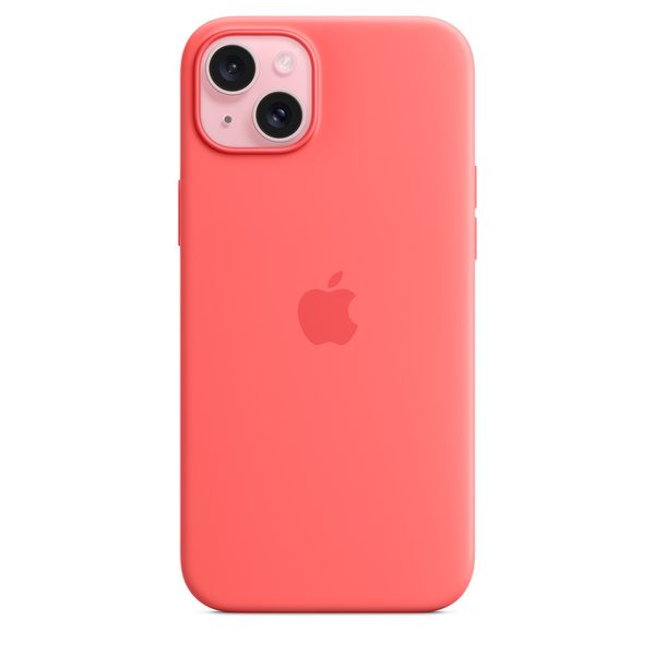 Оригінальний силіконовий чохол Apple iPhone 15 Plus Silicone Case з MagSafe - Guava (MT163) MT163 фото